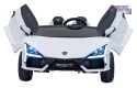 [A500] Lamborghini Revuelto XL dwuosobowe na akumulator 4x200W 24V/7Ah EVA Bluetooth ekoskóra pilot - biały