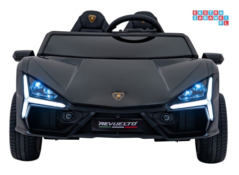 [A500] Lamborghini Revuelto XL dwuosobowe na akumulator 4x200W 24V/7Ah EVA Bluetooth ekoskóra pilot - czarny