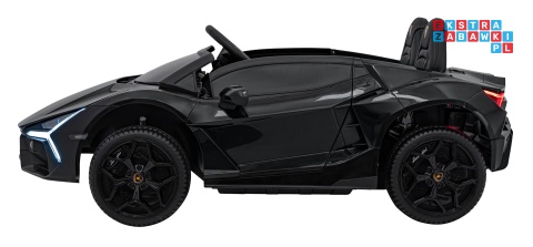 [A500] Lamborghini Revuelto XL dwuosobowe na akumulator 4x200W 24V/7Ah EVA Bluetooth ekoskóra pilot - czarny
