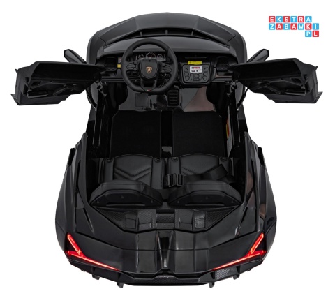 [A500] Lamborghini Revuelto XL dwuosobowe na akumulator 4x200W 24V/7Ah EVA Bluetooth ekoskóra pilot - czarny