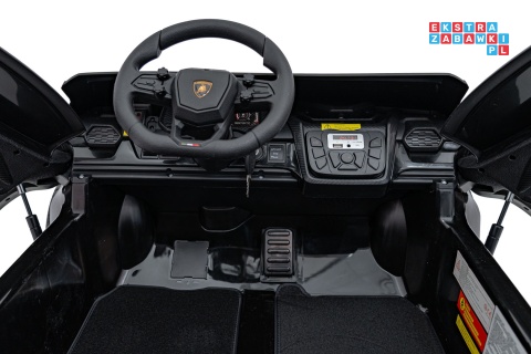 [A500] Lamborghini Revuelto XL dwuosobowe na akumulator 4x200W 24V/7Ah EVA Bluetooth ekoskóra pilot - czarny