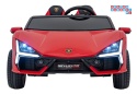 [A500] Lamborghini Revuelto XL dwuosobowe na akumulator 4x200W 24V/7Ah EVA Bluetooth ekoskóra pilot - czerwony
