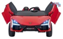 [A500] Lamborghini Revuelto XL dwuosobowe na akumulator 4x200W 24V/7Ah EVA Bluetooth ekoskóra pilot - czerwony