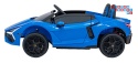 [A500] Lamborghini Revuelto XL dwuosobowe na akumulator 4x200W 24V/7Ah EVA Bluetooth ekoskóra pilot - niebieski