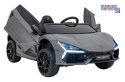 [A500] Lamborghini Revuelto XL dwuosobowe na akumulator 4x200W 24V/7Ah EVA Bluetooth ekoskóra pilot - szary