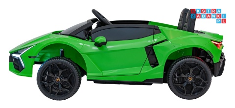 [A500] Lamborghini Revuelto XL dwuosobowe na akumulator 4x200W 24V/7Ah EVA Bluetooth ekoskóra pilot - zielony