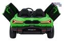 [A500] Lamborghini Revuelto XL dwuosobowe na akumulator 4x200W 24V/7Ah EVA Bluetooth ekoskóra pilot - zielony