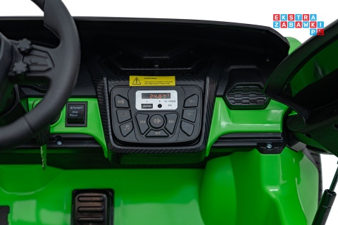 [A500] Lamborghini Revuelto XL dwuosobowe na akumulator 4x200W 24V/7Ah EVA Bluetooth ekoskóra pilot - zielony