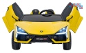 [A500] Lamborghini Revuelto XL dwuosobowe na akumulator 4x200W 24V/7Ah EVA Bluetooth ekoskóra pilot - żółty