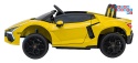 [A500] Lamborghini Revuelto XL dwuosobowe na akumulator 4x200W 24V/7Ah EVA Bluetooth ekoskóra pilot - żółty