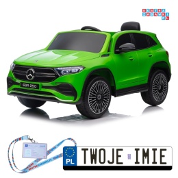 [XMX-625] Mercedes Benz EQA 250 na akumulator 4x35W 12V/10Ah ekoskóra EVA - zielony