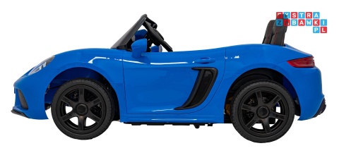 [A021A.EXL] Autko Perfecta lakierowany dwuosobowy na akumulator 180W 24V/7Ah bezszczotkowy silnik pompowane koła - niebieski