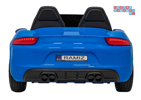 [A021A.EXL] Autko Perfecta lakierowany dwuosobowy na akumulator 180W 24V/7Ah bezszczotkowy silnik pompowane koła - niebieski