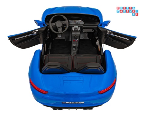 [A021A.EXL] Autko Perfecta lakierowany dwuosobowy na akumulator 180W 24V/7Ah bezszczotkowy silnik pompowane koła - niebieski