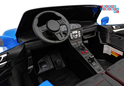 [A021A.EXL] Autko Perfecta lakierowany dwuosobowy na akumulator 180W 24V/7Ah bezszczotkowy silnik pompowane koła - niebieski