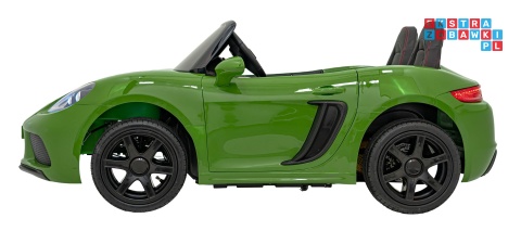 [A021A.EXL] Autko Perfecta lakierowany dwuosobowy na akumulator 180W 24V/7Ah bezszczotkowy silnik pompowane koła - zielony