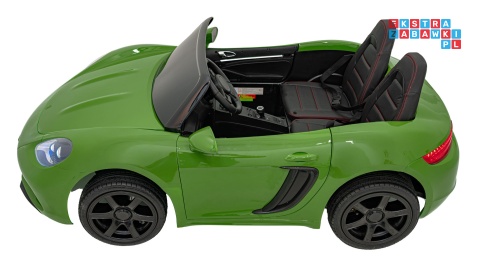 [A021A.EXL] Autko Perfecta lakierowany dwuosobowy na akumulator 180W 24V/7Ah bezszczotkowy silnik pompowane koła - zielony