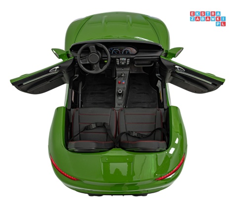 [A021A.EXL] Autko Perfecta lakierowany dwuosobowy na akumulator 180W 24V/7Ah bezszczotkowy silnik pompowane koła - zielony