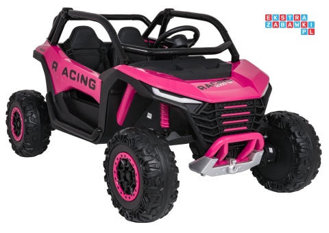 [JL218] Buggy RACING Road 2000 dwuosobowy na akumulator 4x120W 24V/7Ah pilot MP3 wolny start - różowy