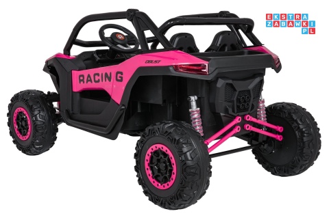 [JL218] Buggy RACING Road 2000 dwuosobowy na akumulator 4x120W 24V/7Ah pilot MP3 wolny start - różowy