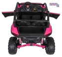 [JL218] Buggy RACING Road 2000 dwuosobowy na akumulator 4x120W 24V/7Ah pilot MP3 wolny start - różowy
