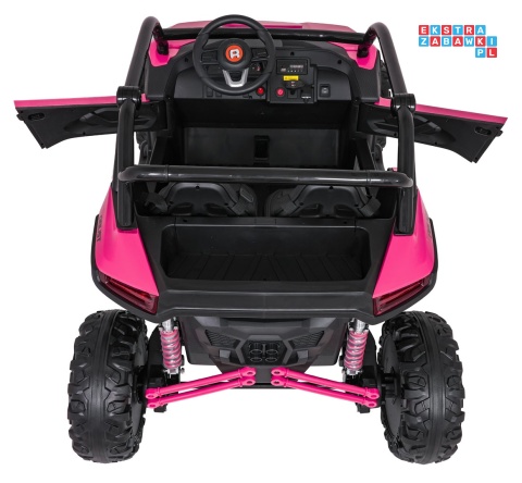 [JL218] Buggy RACING Road 2000 dwuosobowy na akumulator 4x120W 24V/7Ah pilot MP3 wolny start - różowy