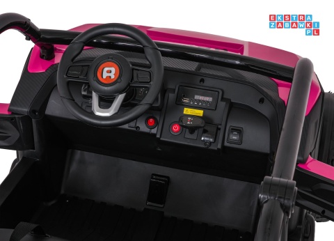 [JL218] Buggy RACING Road 2000 dwuosobowy na akumulator 4x120W 24V/7Ah pilot MP3 wolny start - różowy