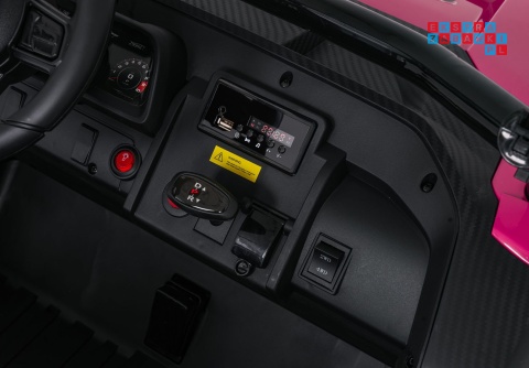 [JL218] Buggy RACING Road 2000 dwuosobowy na akumulator 4x120W 24V/7Ah pilot MP3 wolny start - różowy