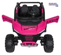 [JL218] Buggy RACING Road 2000 dwuosobowy na akumulator 4x120W 24V/7Ah pilot MP3 wolny start - różowy