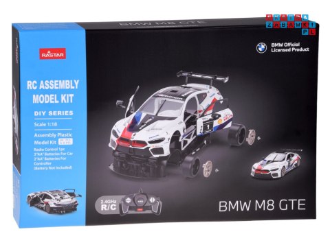 Rastar model 1:18 do złożenia BMW M8 GTE auto sterowane na pilota RC0708