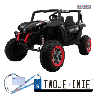 SUPERSTAR UTV-MX buggy na akumulator dwuosobowy - czarny, 4x45W, 12V/14Ah, pilot, pokrowiec, LED, BT [XMX-603]