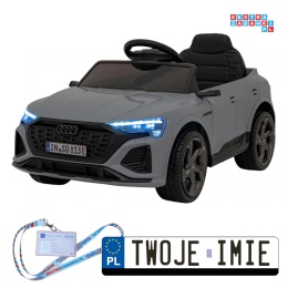 [BRD-2168] Audi SQ8 na akumulator 2x35W 12V/9Ah ekoskóra EVA bluetooth - szary