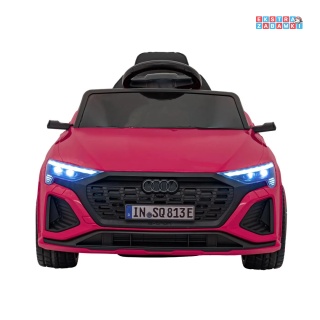 Różowe Audi SQ8 na akumulator - 2x35W, 12V/9Ah, ekoskóra, EVA, bluetooth - [BRD-2168]