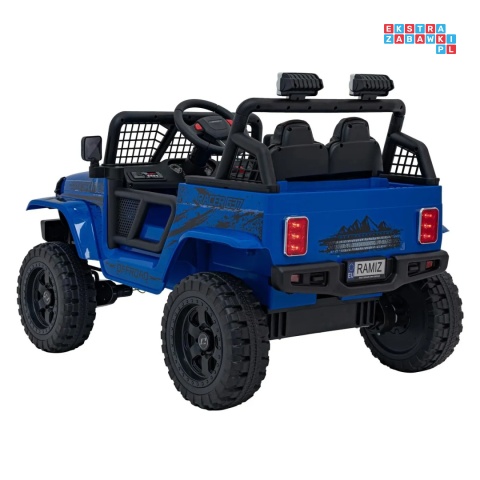 [XMX-637] Auto off road sportowe na akumulator 4x35W 12V/10Ah pilot EVA LED radio FM - niebieski