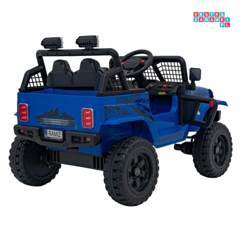 [XMX-637] Auto off road sportowe na akumulator 4x35W 12V/10Ah pilot EVA LED radio FM - niebieski