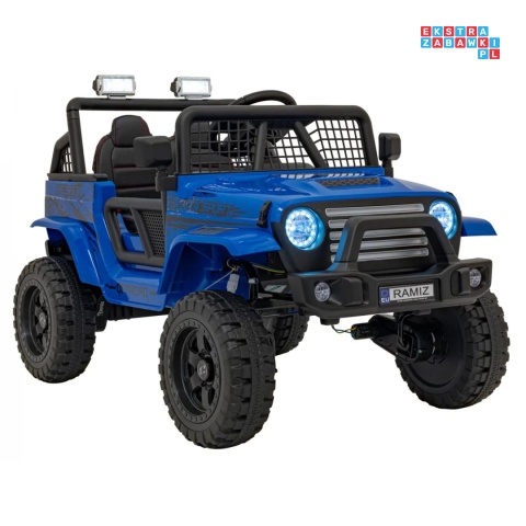 [XMX-637] Auto off road sportowe na akumulator 4x35W 12V/10Ah pilot EVA LED radio FM - niebieski