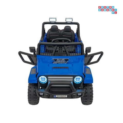 [XMX-637] Auto off road sportowe na akumulator 4x35W 12V/10Ah pilot EVA LED radio FM - niebieski