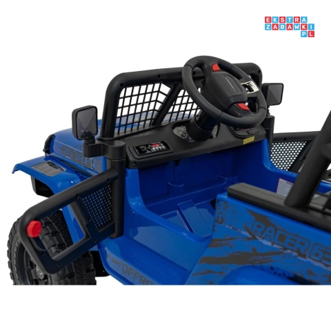 [XMX-637] Auto off road sportowe na akumulator 4x35W 12V/10Ah pilot EVA LED radio FM - niebieski