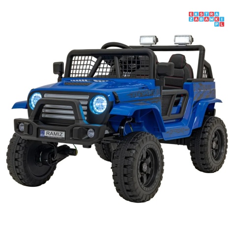 [XMX-637] Auto off road sportowe na akumulator 4x35W 12V/10Ah pilot EVA LED radio FM - niebieski