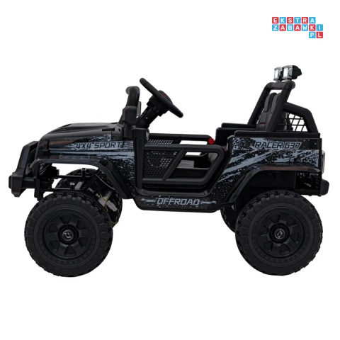 [XMX-637] Auto off road sportowe na akumulator 4x35W 12V/10Ah pilot EVA LED radio FM - czarny