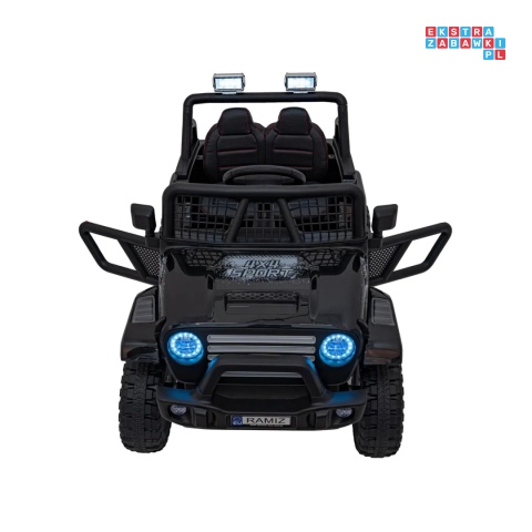 [XMX-637] Auto off road sportowe na akumulator 4x35W 12V/10Ah pilot EVA LED radio FM - czarny