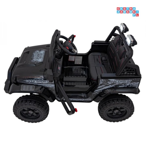 [XMX-637] Auto off road sportowe na akumulator 4x35W 12V/10Ah pilot EVA LED radio FM - czarny
