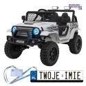 [XMX-637] Auto off road sportowe na akumulator 4x35W 12V/10Ah pilot EVA LED radio FM - biały