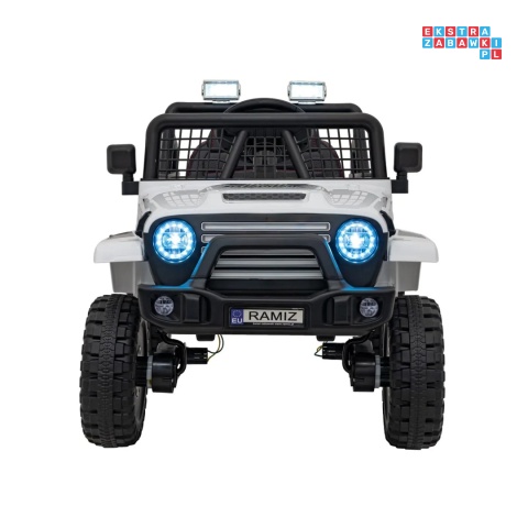 [XMX-637] Auto off road sportowe na akumulator 4x35W 12V/10Ah pilot EVA LED radio FM - biały