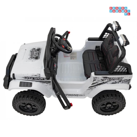 [XMX-637] Auto off road sportowe na akumulator 4x35W 12V/10Ah pilot EVA LED radio FM - biały