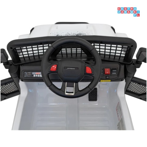 [XMX-637] Auto off road sportowe na akumulator 4x35W 12V/10Ah pilot EVA LED radio FM - biały