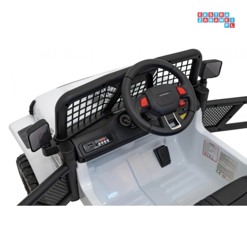 [XMX-637] Auto off road sportowe na akumulator 4x35W 12V/10Ah pilot EVA LED radio FM - biały