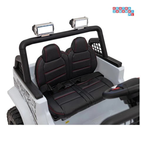 [XMX-637] Auto off road sportowe na akumulator 4x35W 12V/10Ah pilot EVA LED radio FM - biały