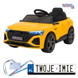 [BRD-2168] Audi SQ8 na akumulator 2x35W 12V/9Ah ekoskóra EVA bluetooth - żółty