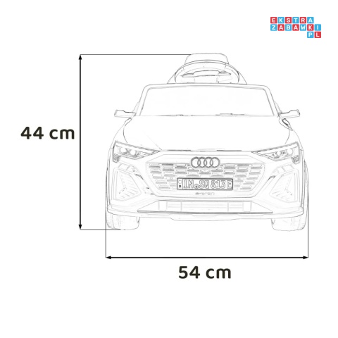 [BRD-2168] Audi SQ8 na akumulator 2x35W 12V/9Ah ekoskóra EVA bluetooth - żółty